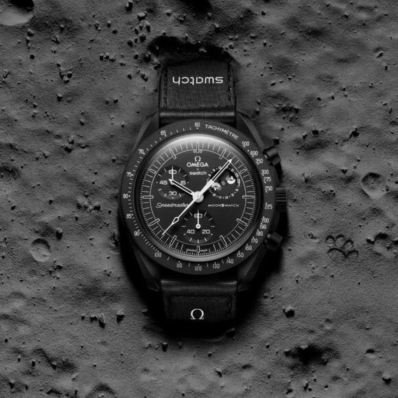 🍪 Swatch x Omega MoonSwatch Mission to Moonphase: NEW MOONTactile Obsidian